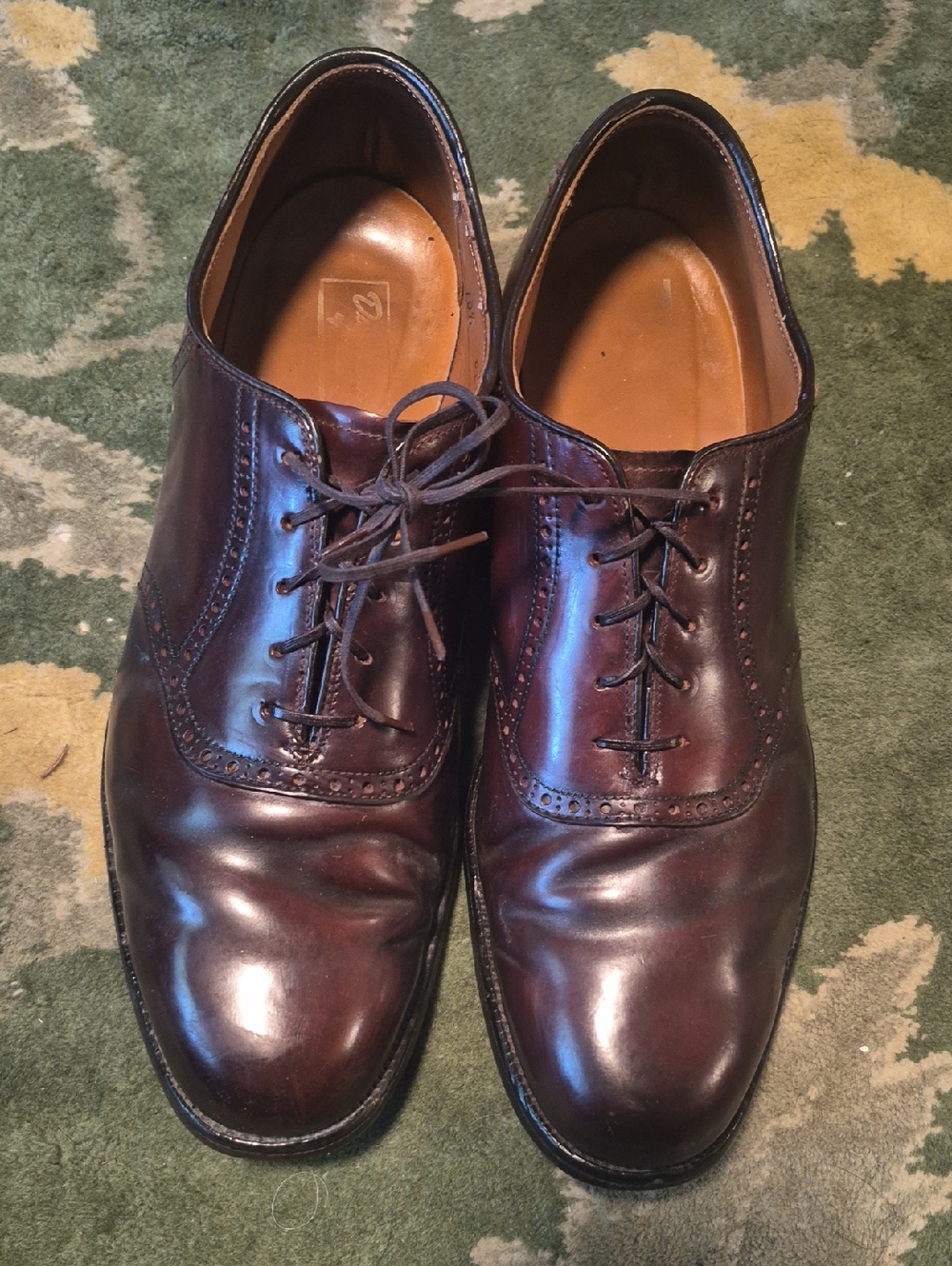 Alden Dark Brown Leather Lace-Up Dress Shoes